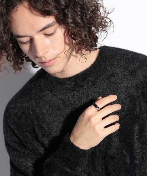 HARE（ハレ）の「ステンレスペブルリング(HARE)（リング・メンズ・ブラック/グリーン・FREE）」の13枚目の写真