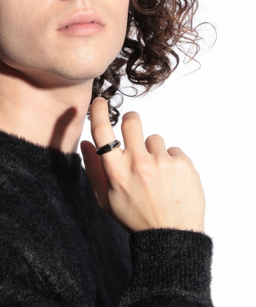 HARE（ハレ）の「ステンレスペブルリング(HARE)（リング・メンズ・ブラック/グリーン・FREE）」の16枚目の写真