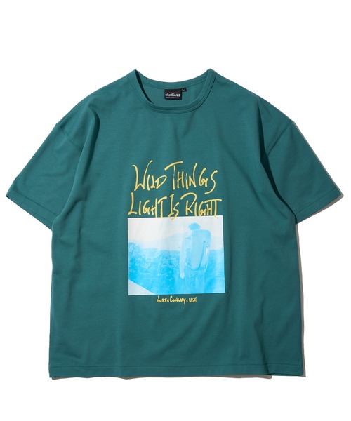 WILD THINGS（ワイルドシングス）の「【WILD THINGS/ワイルドシングス】CLIMBING LIGHT IS RIGHT / シルケット天竺 フォトプリントTシャツ WT24051SK（Tシャツ/カットソー・メンズ・チャコールグレー/ホワイト/グリーン・SMALL/X-LARGE/LARGE/MEDIUM）」の9枚目の写真