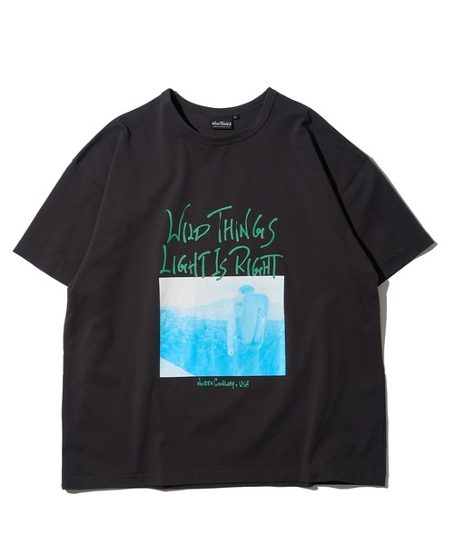 WILD THINGS（ワイルドシングス）の「【WILD THINGS/ワイルドシングス】CLIMBING LIGHT IS RIGHT / シルケット天竺 フォトプリントTシャツ WT24051SK（Tシャツ/カットソー・メンズ・チャコールグレー/ホワイト/グリーン・SMALL/X-LARGE/LARGE/MEDIUM）」の7枚目の写真