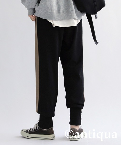 antiqua(アンティカ)の「配色ライン裾リブパンツ(その他パンツ・レディース・ブラック系その他/ブラック×カーキ・L/M)」の11枚目の写真