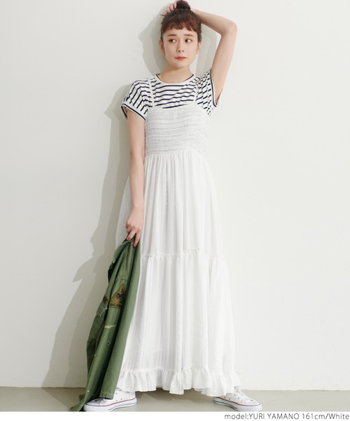 coca（coca）（コカ）の「サロペットスカート（ジャンパースカート・レディース・ホワイト・ONE SIZE）」の8枚目の写真