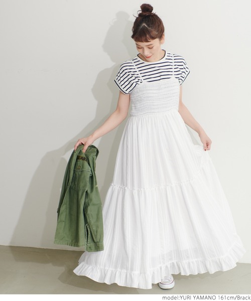 coca（coca）（コカ）の「サロペットスカート（ジャンパースカート・レディース・ホワイト・ONE SIZE）」の9枚目の写真