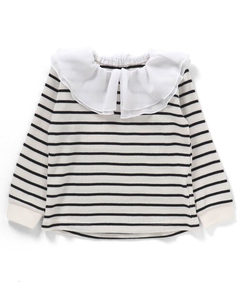 apres les cours(アプレレクール)の「【WEB限定】フリル衿ワッフルTシャツ(Tシャツ/カットソー・キッズ・オレンジ/ラベンダー/その他2/ドット・90/100/110/120/80/130/140)」の10枚目の写真