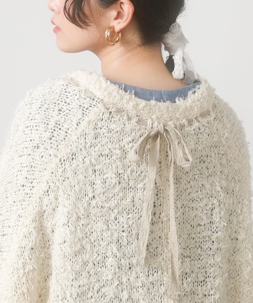 somari imagination（ソマリ イマジネーション）の「『テープヤーンモモンガカーデ』（カーディガン/ボレロ・レディース・アイボリー/チャコール・FREE）」の22枚目の写真