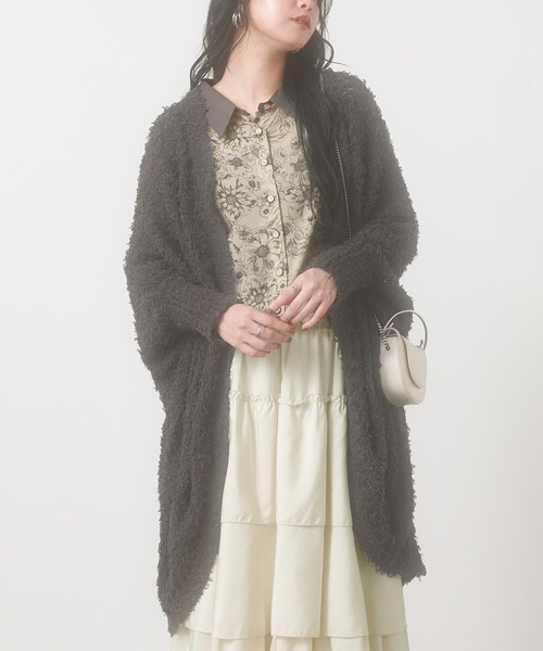 somari imagination（ソマリ イマジネーション）の「『テープヤーンモモンガカーデ』（カーディガン/ボレロ・レディース・アイボリー/チャコール・FREE）」の20枚目の写真