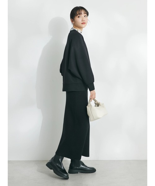 CRAFT STANDARD BOUTIQUE(クラフトスタンダードブティック)の「アンチピリングリブニットスカート(スカート・レディース・ブルー/ブラック/ブラウン・M/L)」の8枚目の写真