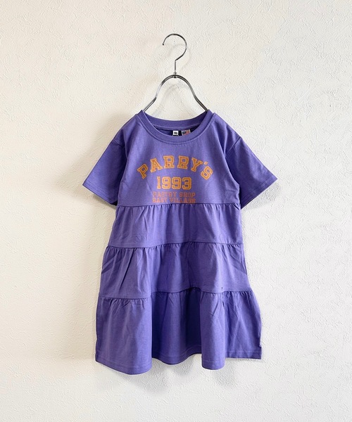 Life Support Products（ライフサポートプロダクツ）の「【COTTON from U.S.A】ティアードハンソデワンピース（90～150cm）（ワンピース・キッズ・パープル/ピンク/グレー・90/100/110/120/130/140/150）」の2枚目の写真