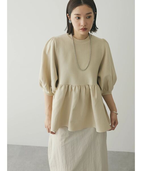 armonia(アルモニーア)の「a.ウエストギャザー袖ボリュームニット(ニット/セーター・レディース・ブラック/ブルー/グレー/アイボリー・FREE)」の18枚目の写真