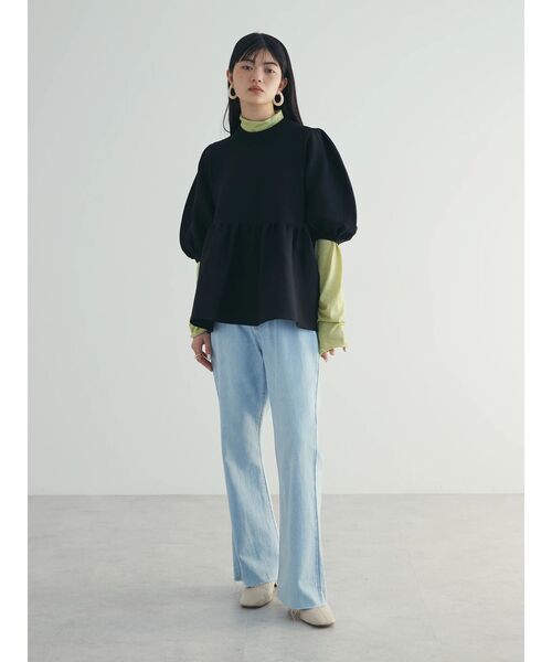 armonia(アルモニーア)の「a.ウエストギャザー袖ボリュームニット(ニット/セーター・レディース・ブラック/ブルー/グレー/アイボリー・FREE)」の21枚目の写真