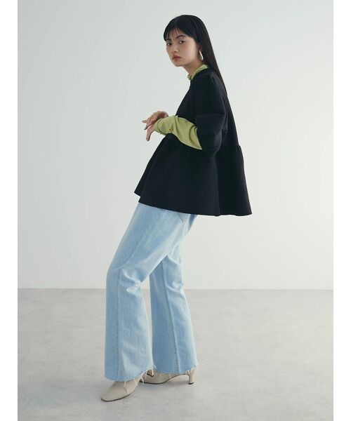 armonia(アルモニーア)の「a.ウエストギャザー袖ボリュームニット(ニット/セーター・レディース・ブラック/ブルー/グレー/アイボリー・FREE)」の22枚目の写真