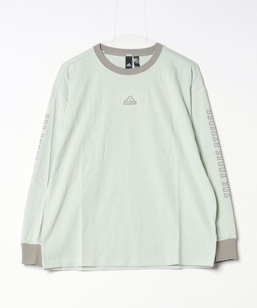 adidas(アディダス)の「アディダス adidas ワーディング ルーズフィット シングルジャージー チュニック(チュニック・レディース・ダークグレー/ホワイト/ライトグリーン・S/M/L/XL)」の3枚目の写真