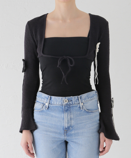 Kijun(キジュン)の「【KIJUN/キジュン】 Sophie Bolero Cardigan(カーディガン/ボレロ・レディース・ブラック・FREE)」の9枚目の写真