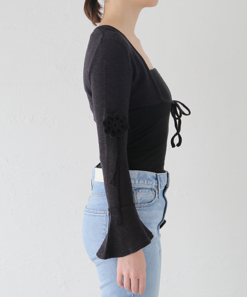 Kijun(キジュン)の「【KIJUN/キジュン】 Sophie Bolero Cardigan(カーディガン/ボレロ・レディース・ブラック・FREE)」の12枚目の写真