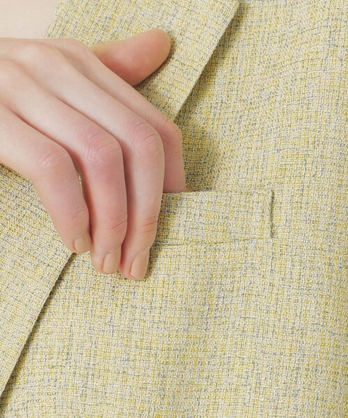 LOVELESS（ラブレス）の「【セットアップ対応】サマーツィードジャケット（テーラードジャケット・レディース・ライトイエロー・34/36）」の7枚目の写真