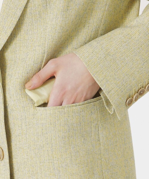 LOVELESS（ラブレス）の「【セットアップ対応】サマーツィードジャケット（テーラードジャケット・レディース・ライトイエロー・34/36）」の6枚目の写真