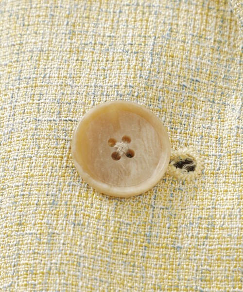 LOVELESS（ラブレス）の「【セットアップ対応】サマーツィードジャケット（テーラードジャケット・レディース・ライトイエロー・34/36）」の4枚目の写真