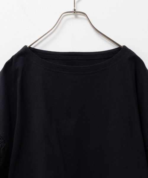 Howdy Marie(ハウディ―マリー)の「Howdy Marie ハウディーマリー 袖フリルTシャツ(Tシャツ/カットソー・レディース・ブラック/イエロー系その他/サックスブルー/ホワイト・フリー)」の6枚目の写真