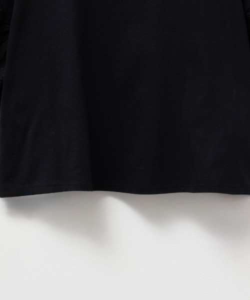 Howdy Marie(ハウディ―マリー)の「Howdy Marie ハウディーマリー 袖フリルTシャツ(Tシャツ/カットソー・レディース・ブラック/イエロー系その他/サックスブルー/ホワイト・フリー)」の8枚目の写真