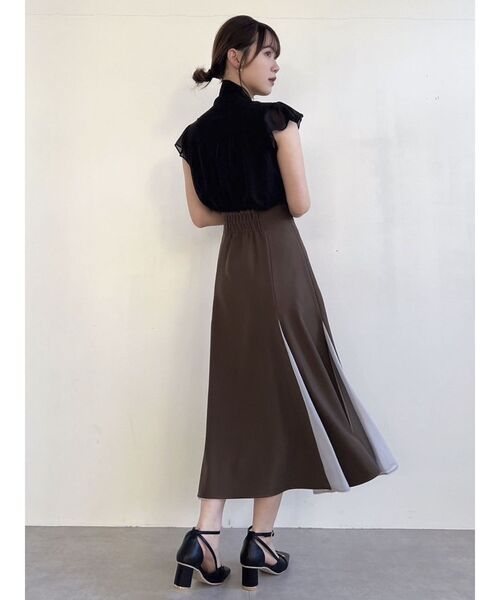 dazzlin(ダズリン)の「セミマーメイドスカート(スカート・レディース・アイボリー/ブラウン/ベージュ・SMALL/MEDIUM)」の6枚目の写真