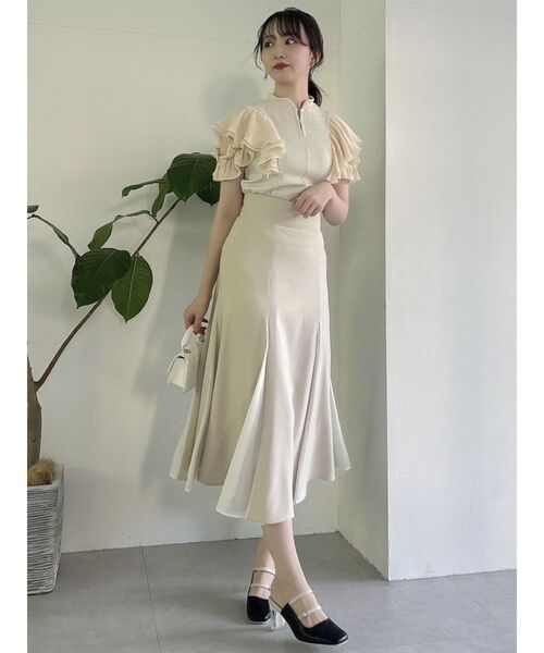 dazzlin(ダズリン)の「セミマーメイドスカート(スカート・レディース・アイボリー/ブラウン/ベージュ・SMALL/MEDIUM)」の20枚目の写真