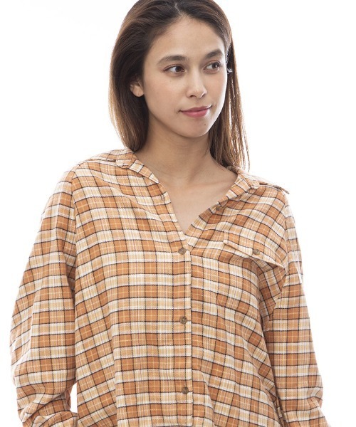 BILLABONG レディース BEST TIME 長袖シャツ 【2024年春夏モデル】/ビラボンチェック半袖シャツ
