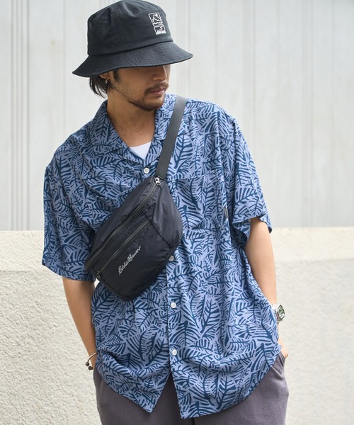 Eddie Bauer(エディーバウアー)の「リネン混 半袖 キャンプシャツ(シャツ/ブラウス・メンズ・マルーン/サックスブルー/ウィート/ホワイト/インディゴブルー・L/M/XL/S/XXL)」の4枚目の写真