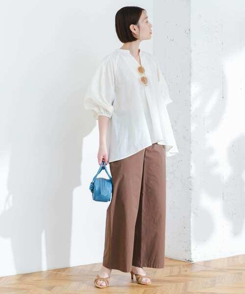 F by ROSSO（エフバイロッソ）の「『UR TECH』F by ROSSO　イージーリネンボリュームブラウス（シャツ/ブラウス・レディース・ミント/グリーン系その他/ネイビー/オフホワイト/ピンク・FREE）」の18枚目の写真