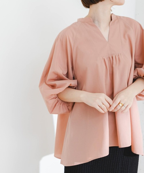 F by ROSSO（エフバイロッソ）の「『UR TECH』F by ROSSO　イージーリネンボリュームブラウス（シャツ/ブラウス・レディース・ミント/グリーン系その他/ネイビー/オフホワイト/ピンク・FREE）」の20枚目の写真