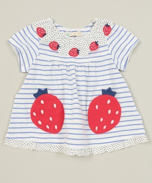 baby cheer（ベイビーチアー）の「いちごポケットTシャツ（T