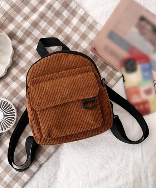 Miniministore(ミニミニストア)の「コーデュロイ リュックバッグ 軽量(バックパック/リュック・レディース・グリーン/ブラック/ワインレッド/キャメル・FREE)」の18枚目の写真