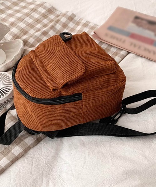Miniministore(ミニミニストア)の「コーデュロイ リュックバッグ 軽量(バックパック/リュック・レディース・グリーン/ブラック/ワインレッド/キャメル・FREE)」の19枚目の写真