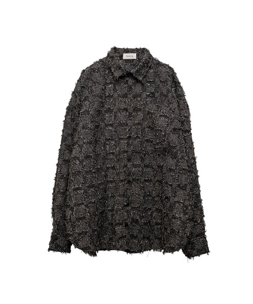 Nora Lily（ノラリリー）の「【Nora Lily】シャギーチェック 長袖シャツ（シャツ/ブラウス・メンズ・グレー・FREE）」の4枚目の写真