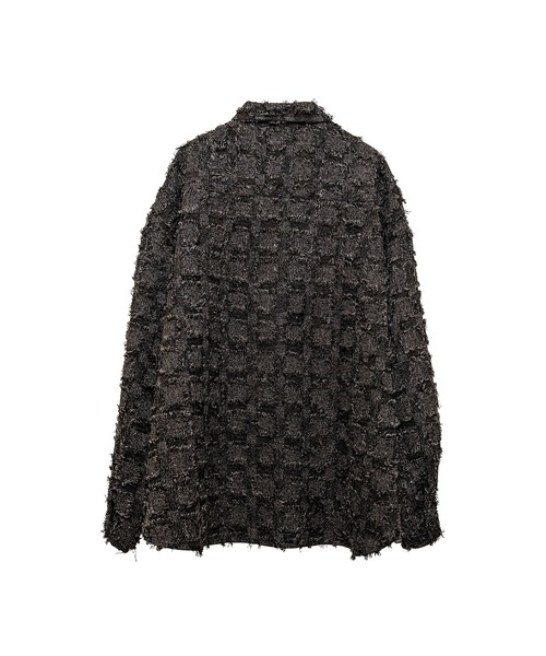 Nora Lily（ノラリリー）の「【Nora Lily】シャギーチェック 長袖シャツ（シャツ/ブラウス・メンズ・グレー・FREE）」の5枚目の写真