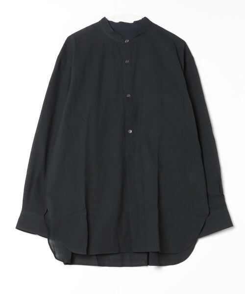 URU(ウル)の「URU/ウル/STAND COLLAR L/S SHIRTS(シャツ/ブラウス・メンズ・ベージュ/ネイビー/その他18・2)」の2枚目の写真