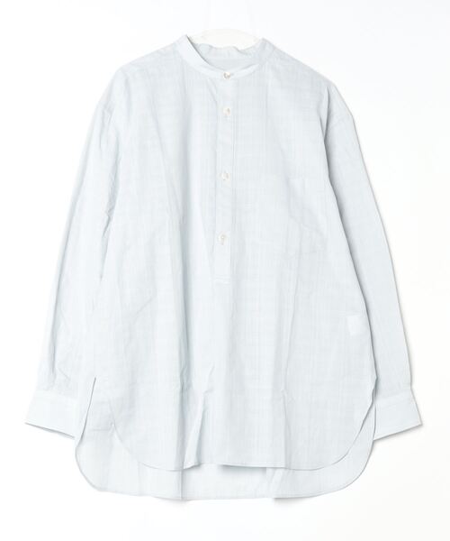 URU(ウル)の「URU/ウル/STAND COLLAR L/S SHIRTS(シャツ/ブラウス・メンズ・ベージュ/ネイビー/その他18・2)」の3枚目の写真