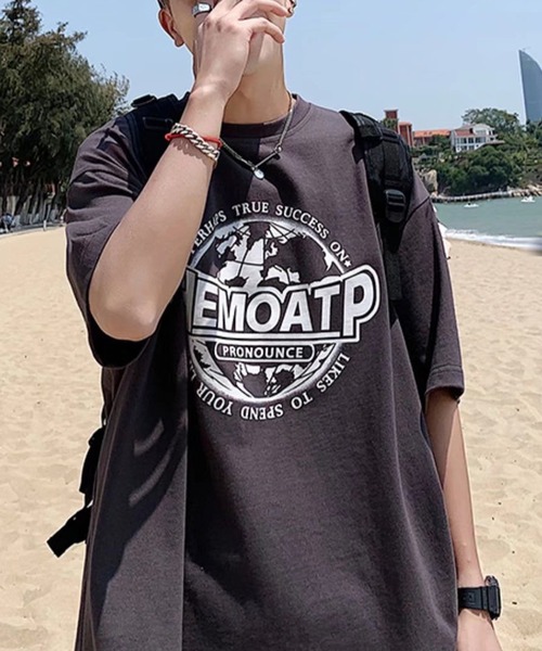 SHEPP（シープ）の「サークルロゴモチーフ ビッグTシャツ（Tシャツ/カットソー・メンズ・ホワイト/ブラック/グレー・S/M/L）」の9枚目の写真