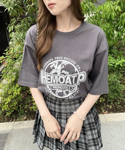 SHEPP（シープ）の「サークルロゴモチーフ ビッグTシャツ（Tシャツ/カットソー・メンズ・ホワイト/ブラック/グレー・S/M/L）」の15枚目の写真