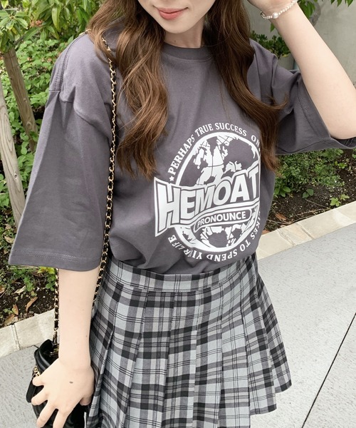 SHEPP（シープ）の「サークルロゴモチーフ ビッグTシャツ（Tシャツ/カットソー・メンズ・ホワイト/ブラック/グレー・S/M/L）」の16枚目の写真