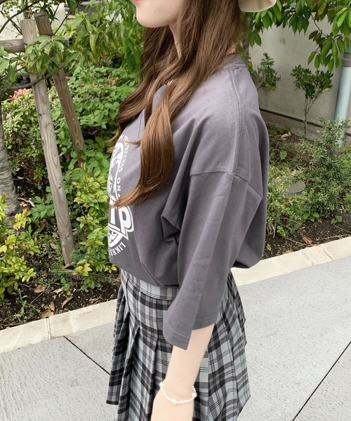 SHEPP（シープ）の「サークルロゴモチーフ ビッグTシャツ（Tシャツ/カットソー・メンズ・ホワイト/ブラック/グレー・S/M/L）」の18枚目の写真
