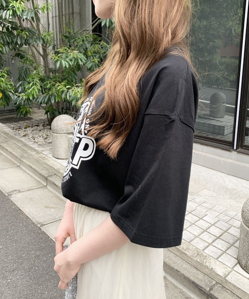 SHEPP（シープ）の「サークルロゴモチーフ ビッグTシャツ（Tシャツ/カットソー・メンズ・ホワイト/ブラック/グレー・S/M/L）」の21枚目の写真