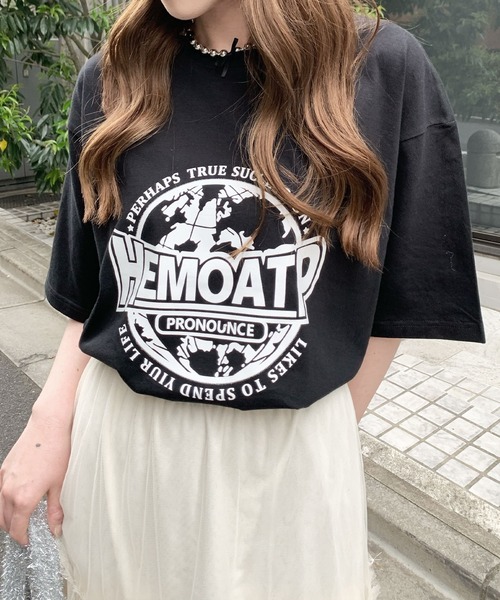 SHEPP（シープ）の「サークルロゴモチーフ ビッグTシャツ（Tシャツ/カットソー・メンズ・ホワイト/ブラック/グレー・S/M/L）」の19枚目の写真