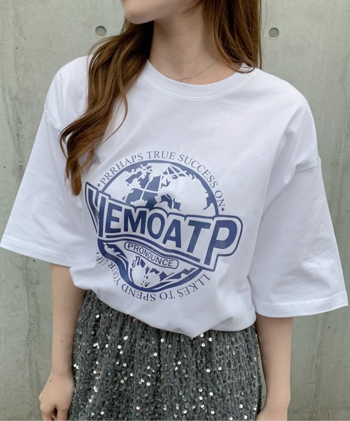 SHEPP（シープ）の「サークルロゴモチーフ ビッグTシャツ（Tシャツ/カットソー・メンズ・ホワイト/ブラック/グレー・S/M/L）」の11枚目の写真
