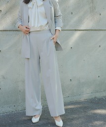 Droite lautreamont | リネンライクワイドパンツ≪洗濯機で洗える≫(スラックス)