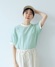 極美品✨ トリココムデギャルソン チェック柄 グリーン 半袖 Tシャツ 緑 極美品✨ トリココムデギャルソン チェック柄 グリーン 半袖 T