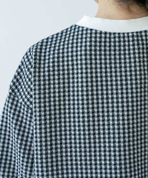 PAR ICI（パーリッシィ）の「ギンガムジャガード 半袖BIG Tシャツ（Tシャツ/カットソー・レディース・ブラック/ブルー/その他/オレンジ/ブラウン/ピンク/ネイビー/ピンク系その他/ミント・FREE）」の17枚目の写真