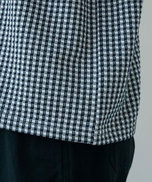 PAR ICI（パーリッシィ）の「ギンガムジャガード 半袖BIG Tシャツ（Tシャツ/カットソー・レディース・ブラック/ブルー/その他/オレンジ/ブラウン/ピンク/ネイビー/ピンク系その他/ミント・FREE）」の19枚目の写真