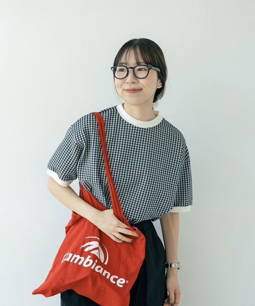 PAR ICI（パーリッシィ）の「ギンガムジャガード 半袖BIG T