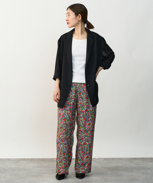 VERMEIL par iena(ヴェルメイユパーイエナ)の「シアーウールボイルテーラードジャケット(テーラードジャケット・レディース・ブラック/ベージュ・FREE)」の14枚目の写真