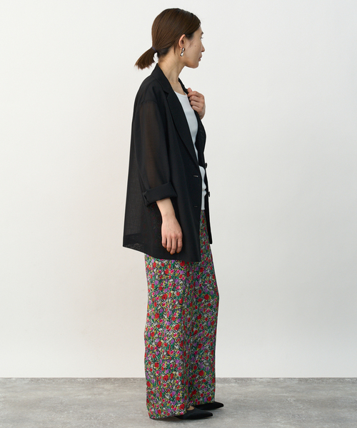 VERMEIL par iena(ヴェルメイユパーイエナ)の「シアーウールボイルテーラードジャケット(テーラードジャケット・レディース・ブラック/ベージュ・FREE)」の17枚目の写真